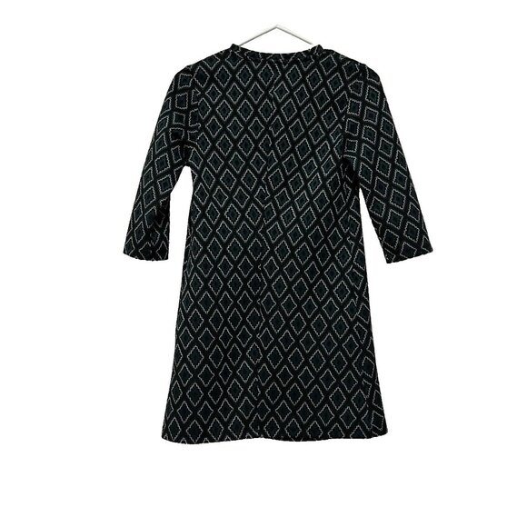 Zara Women’s Green & Black Geometric Pattern Mini Dress Size S - Picture 3 of 7